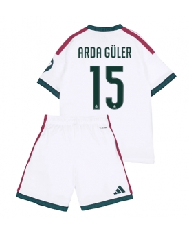 Billige Fotballdrakt Real Madrid Arda Guler #15 Replika Hjemmedraktsett Barn 2026-27 Kortermet (med bukser)